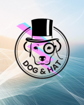 Dog and Hat Coffee Subscriptions Logo Dog and Hat Coffee Subscriptions Logo